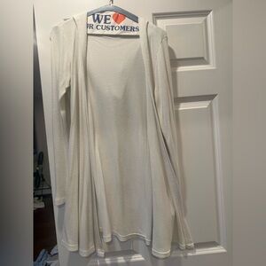 Allen Allen Waffle Hooded Cardigan